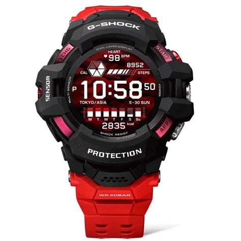 G Shock Gswh1000 1a4 G Squad Pro Smartwatch Black Red G Shock Australia