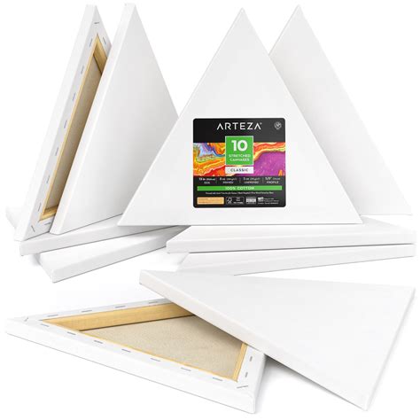 Arteza Classic Blank Triangle Stretched Canvas 12 Blank Canvas