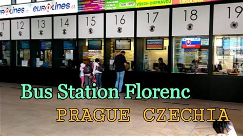 Prague Walk People At Bus Station Florenc Praha Youtube