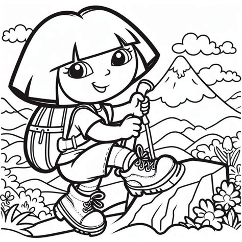 Dora Aventureira Desbravando Para Colorir Divertido E Gratuito