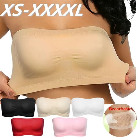 summer breathable mesh invisible strapless chest wraps tube tops lady elastic strapless crop top