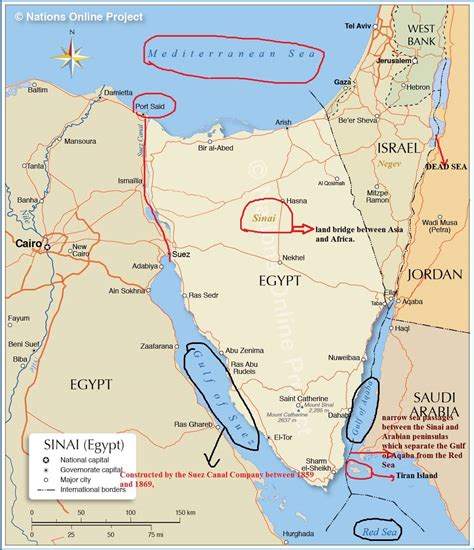 Sinai Peninsula World Map