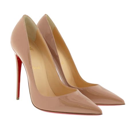 Christian Louboutin So Kate 120 Patent Leather Pumps Nude In Beige