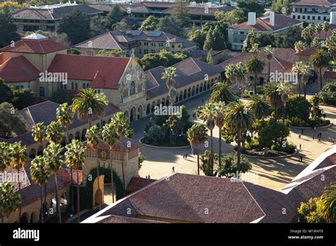 Stanford University Main Quad From Above Stock Photo Alamy
