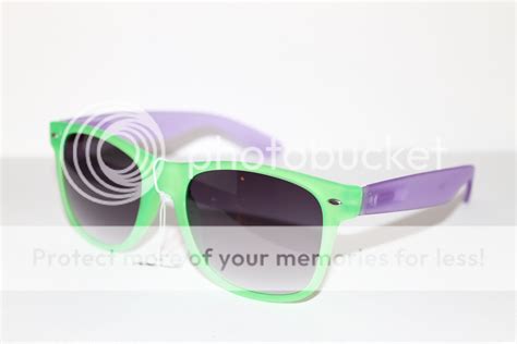 Wayfarer Sunglasses Rubber Touch Flat Matte Frame Green Purple Retro 80s 55 Ebay