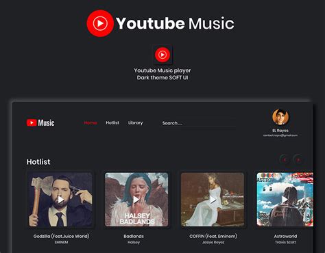 Youtube Music Desktop App Ui Design Behance