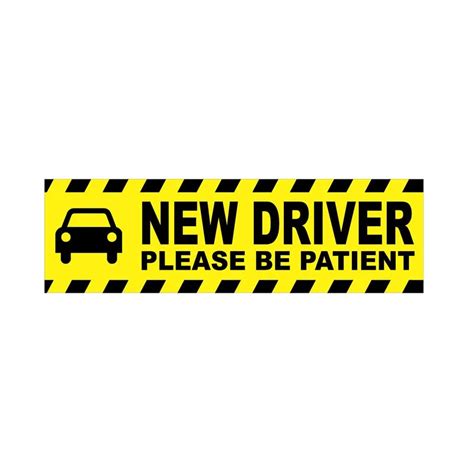Hot Sell New Driver Please Be Patient Sign Pvc Motorcycle Car Sticker