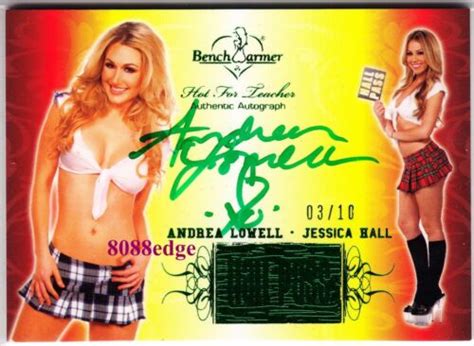 Benchwarmer Hall Pass Auto Andrea Lowell Autograph Playboy