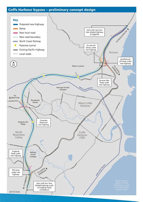 Bypass Design Two Tunnel Arrangements And A Cutting Coffs Coast