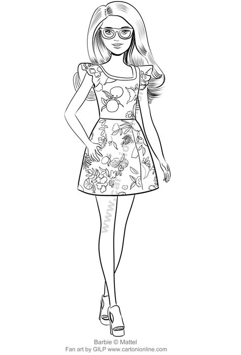 Barbie Fashionista Coloring Pages