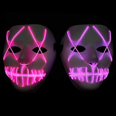 Purge Light Up Mask Halloween New Design Cosplay Glow In The Dark