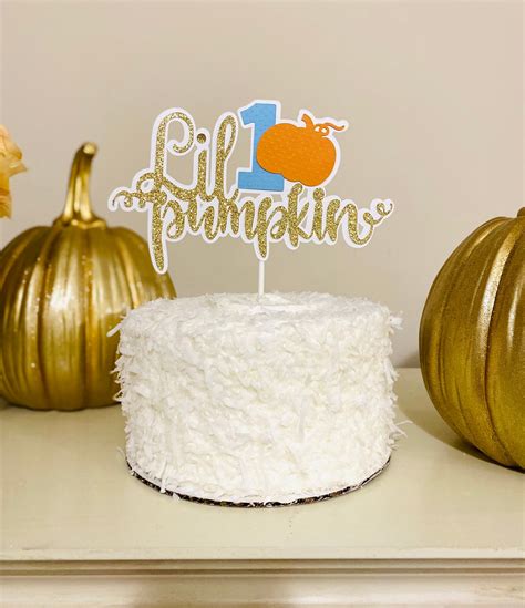 Our Little Pumpkin Is Turning One Pumpkin Cake Topper Etsy Uk