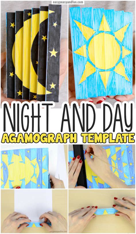 Night and Day Agamograph Template - Easy Peasy and Fun
