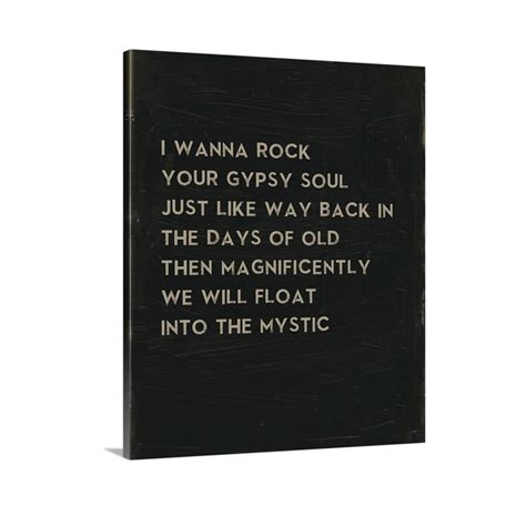 Into The Mystic Wall Art Van Morrison Lyrics Print Wedding Etsy
