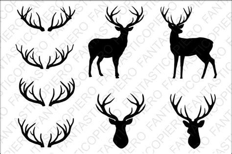Download Free Deer deer head antlers SVG files for Silhouette Cameo ...