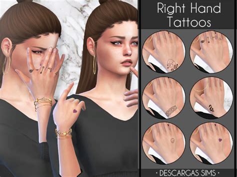 Right Hand Tattoos At Descargas Sims Sims 4 Updates
