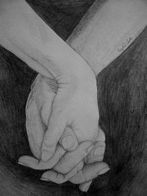 Charcoal Drawings Of Holding Hands