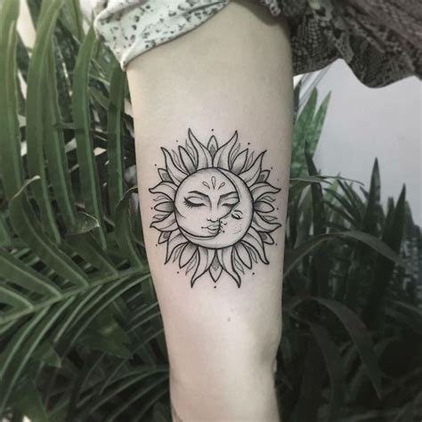 18 Astonishing Small Sun And Moon Tattoo Ideas Image HD