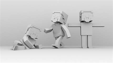 3d Model Minecraft 3d Character Series Vr Ar Low Poly Cgtrader