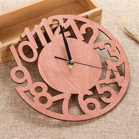 Horloge En Bois Massif 23 Cm Lhorloge Murale