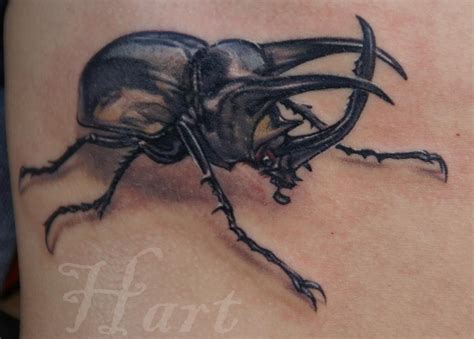 Realistic Beetle Tattoo By Richard Hart Tattoonow