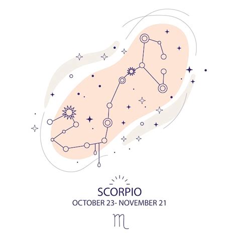 Premium Vector Star Constellation Zodiac Scorpio Vector