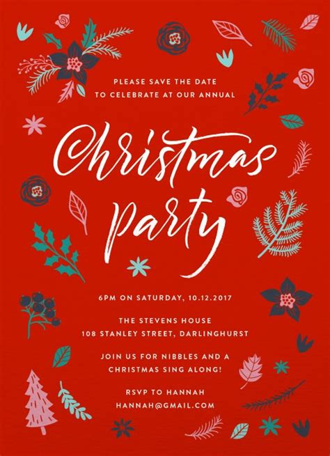 merry  chri dp christmas party invitations