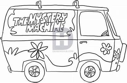 Mystery Machine Draw Scooby Doo Drawing Step