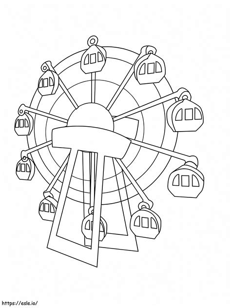 Ferris Wheel For Kids Coloring Page