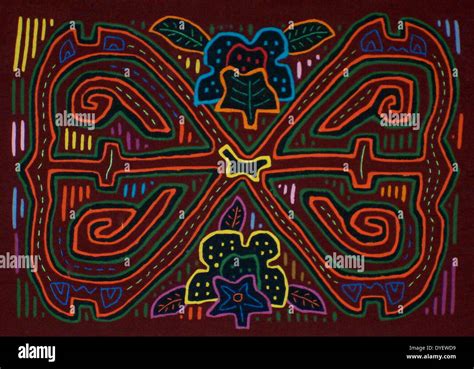 Mola Textile Kuna Indian Artist Fotografías E Imágenes De Alta
