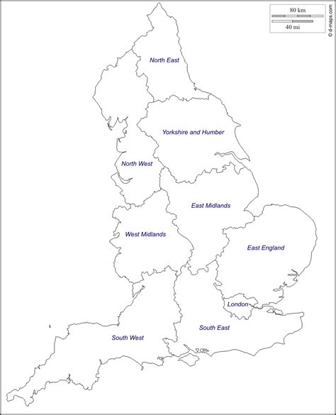 Map Outline Free Maps England Names Work Quick English British