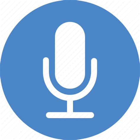 Blue, circle, mic, microphone, recording, speaker, speech icon png image
