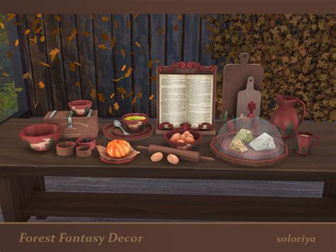 Soloriyas Custom Content Forest Fantasy Decor Set Sims 4 10