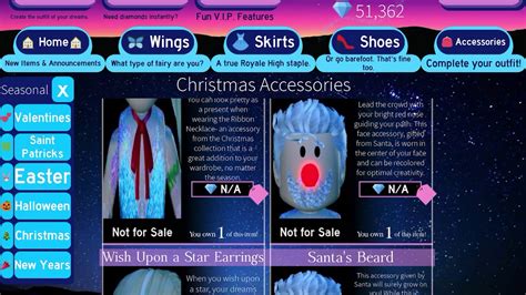 All The Christmas Accessories In Royale High Roblox Itzunicorn And