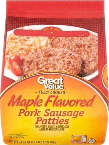 Great Value Maple Flavored Pork Sausage Patties G Nutrition