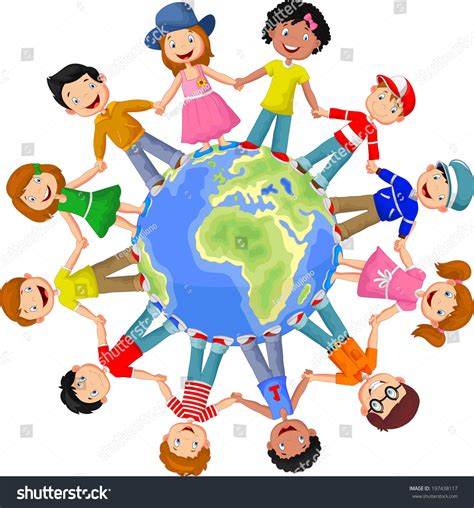 Circle Of Happy Children Different Races Royalty Free Stock Photo
