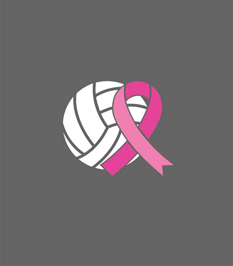 Volleyball Tackle Breast Cancer Awareness Pink Ribbon Digital Art By