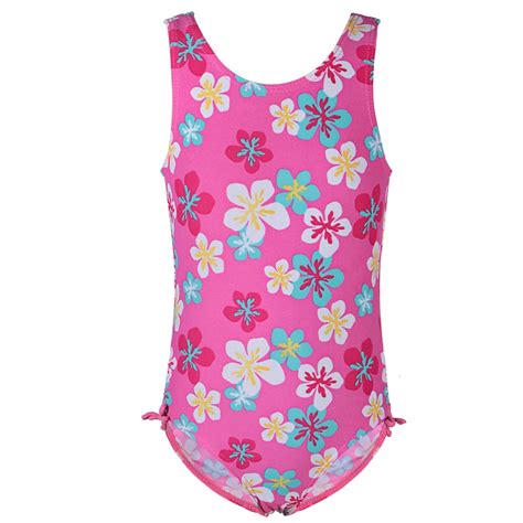 2017 Girls Swimwear Flower Design For Children One Piece Swimsuit Kids