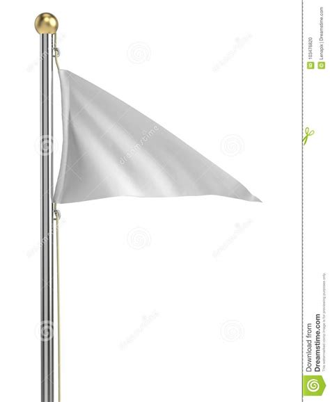 Blank White Wavy Triangular Flag Stock Illustration Illustration Of