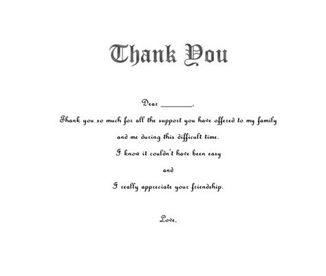 Funeral Thank You Notes 2 Wording Free Geographics Word Templates