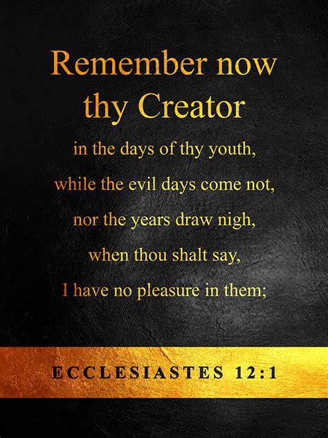 Artstation Ecclesiastes 121 Bible Verse Text Art
