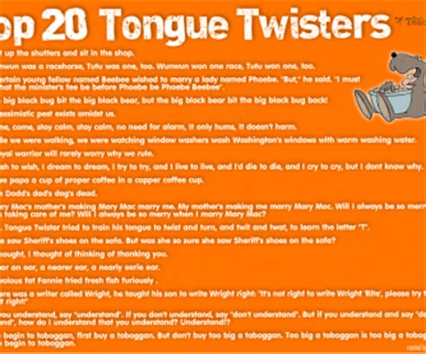 top  tongue twisters poster
