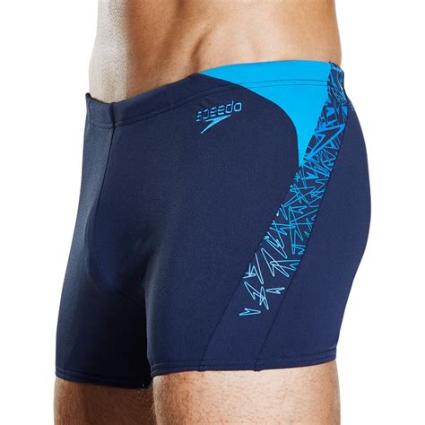 Speedo Mens Boom Splice Aquashort Navyneon Blue