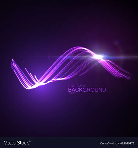 3d Glowing Neon Digital Wave Particles Royalty Free Vector