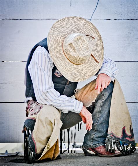 Cowboy Kneeling Home Texas Vision Photography