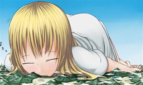 Terada Ochiko Original Highres 1girl Blonde Hair Blush Closed