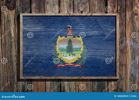 Wooden Vermont Flag Stock Illustration Illustration Of Community