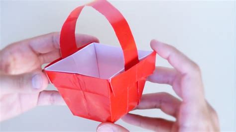 Lo importante de las manualidades es dejar volar nuestra creatividad. Cómo hacer una CESTITA de Papel - Origami - YouTube