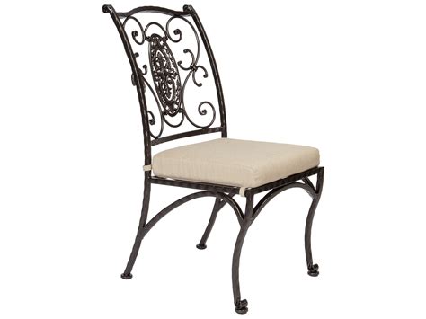 Sunbrella outdoor wrought iron chair cushion. OW Lee San Cristobal Wrought Iron Dining Side Chair | OW651S