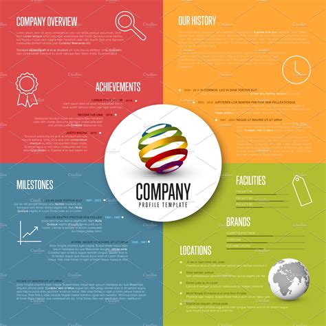 Company Profile Template Presentation Templates ~ Creative Market